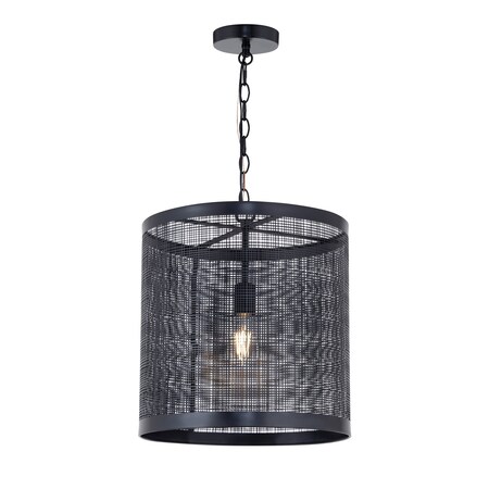 Maxim Lighting Hatcher 15'' Single Pendant, Black 31222BK